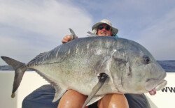 Giant Trevally fishing popping jigging Andaman Islands